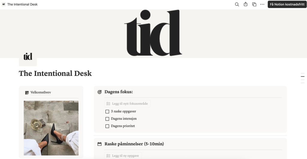 The Intentional Desk