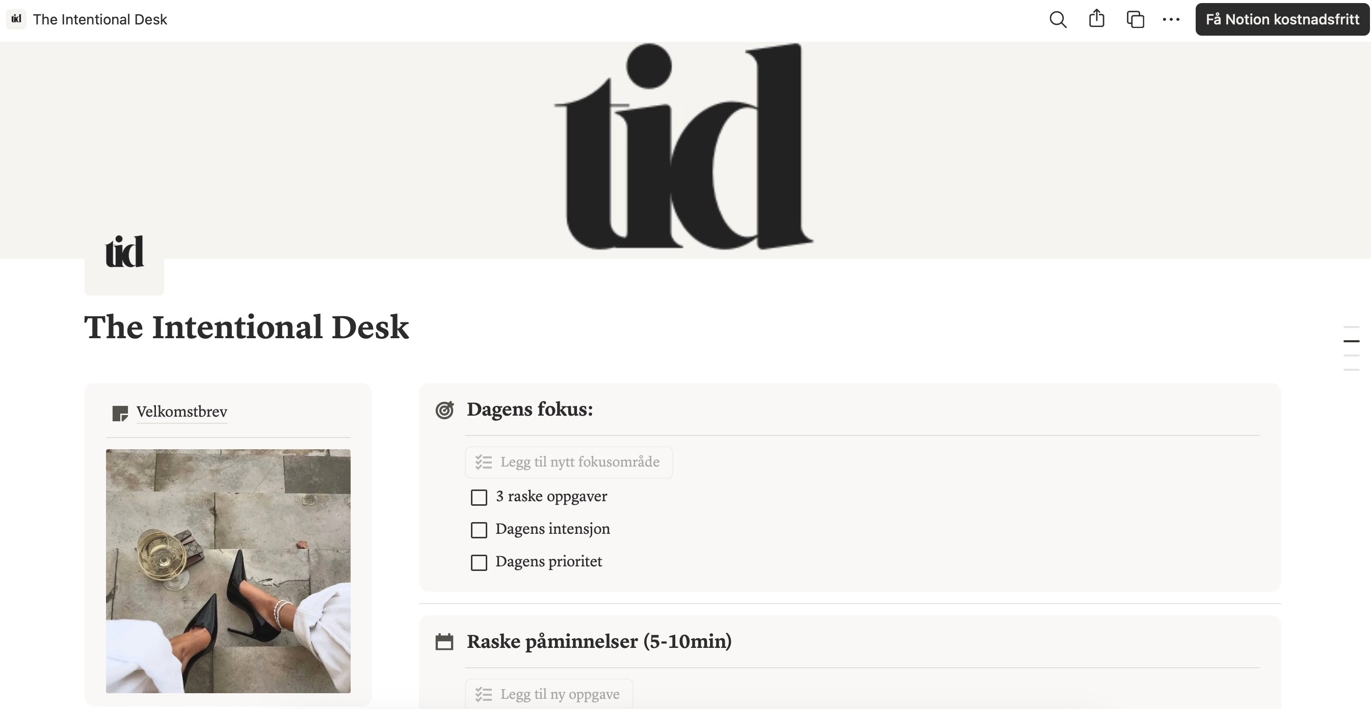 The Intentional Desk